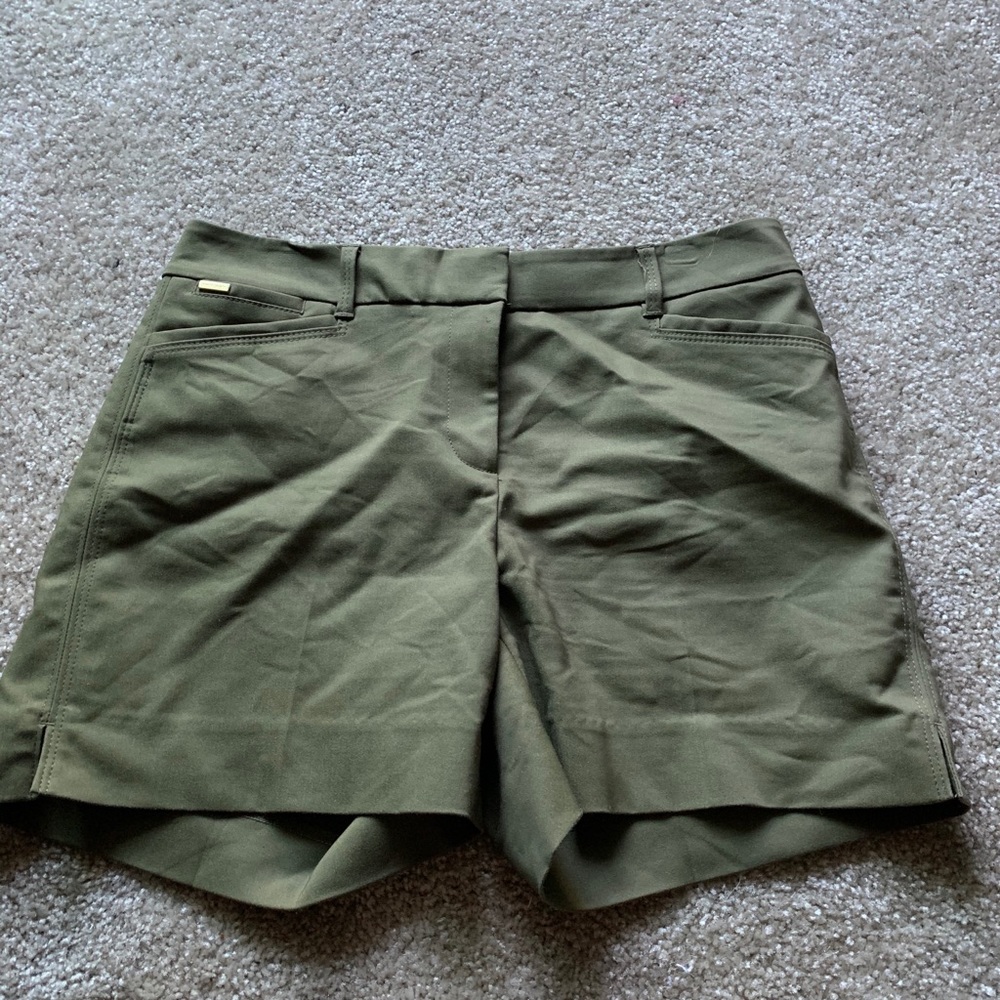 Olive green business casual shorts size 2